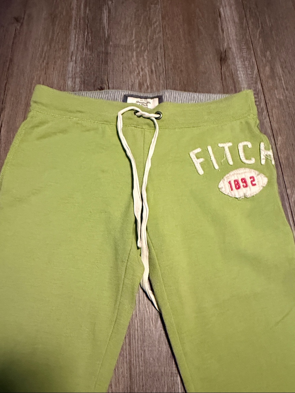 Abercrombie & Fitch Lime Green Logo Sweatpants - Picture 2 of 5